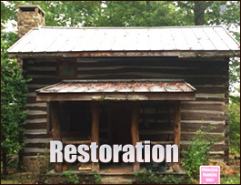 Historic Log Cabin Restoration  Pittsboro, North Carolina